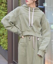 フード付ショートスウェット