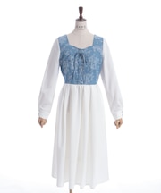 ブーケデニムレースアップＯＰ