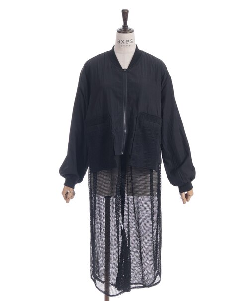 メッシュ重ねデザインブルゾン
