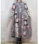 長袖柄ワンピース