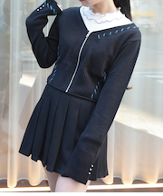 ジップ付ステッチショートCD