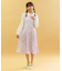 すみれ柄セーラー襟ワンピース