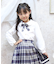 チェックリボンブラウス