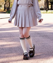 リボンセットプリーツスカパン