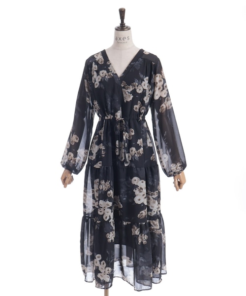 花柄ティアードワンピース｜アクシーズファム アウトレットの