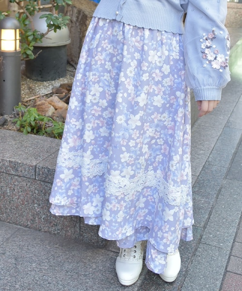 サクラ柄フレアスカート｜アクシーズファム アウトレットの
