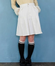 リボン×プリーツデニムＳＫ