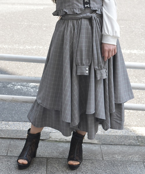 WEB先行予約】Super160's ウールツイル Iラインスカート｜トゥモロ
