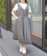 連ボタンタックジャンスカ