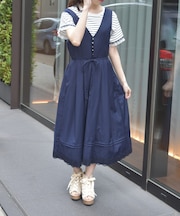 連ボタンタックジャンスカ