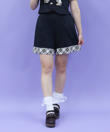 バイカラーショートパンツ