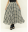 シワ加工チェック柄スカート