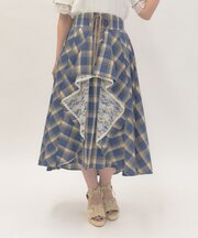 チェック柄レースフリルＳＫ