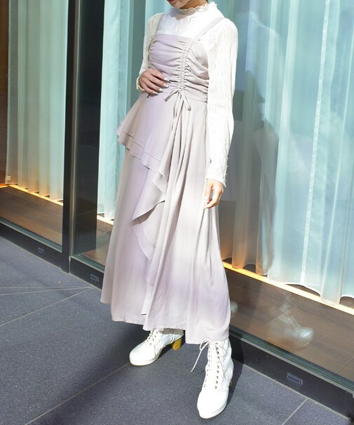 ドロストギャザーキャミOP