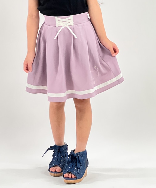 ハートローズ刺繍スカパン