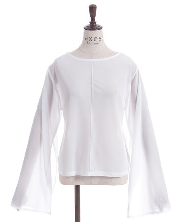 スリット袖シアートップス