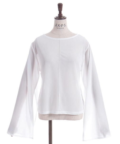 スリット袖シアートップス