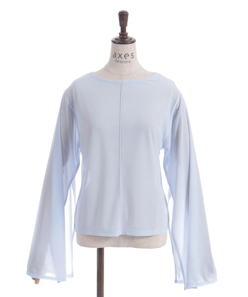 スリット袖シアートップス