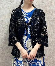 刺繍レースカーデ