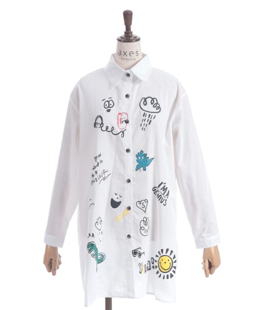 プリントブラウス