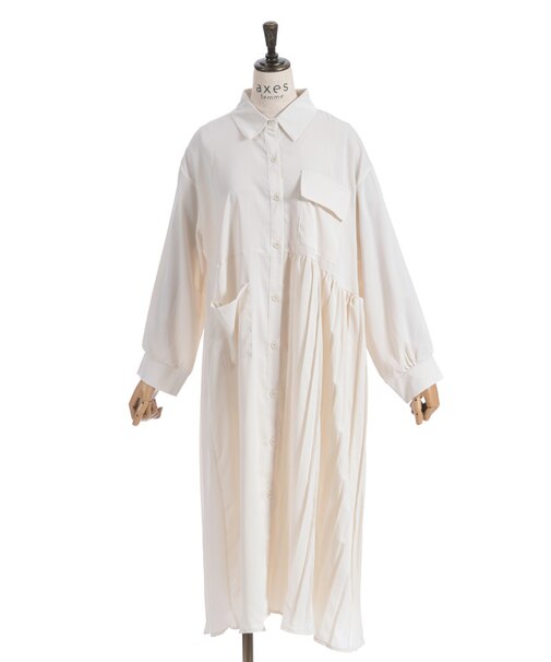 ポケット付プリーツシャツＯＰ