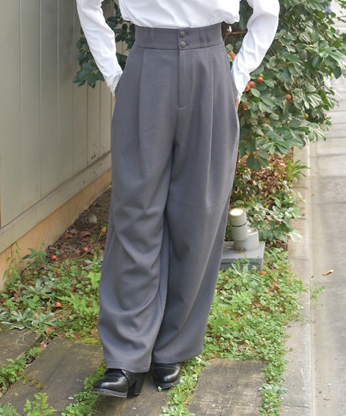 ツータックセミワイドパンツ