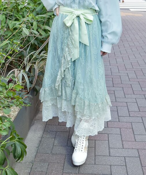 グラデレースフリルＳＫ