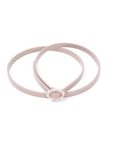 ビジューバックル細ベルト