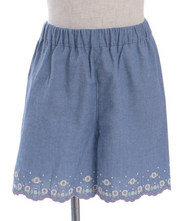 おはな刺繍ショートパンツ