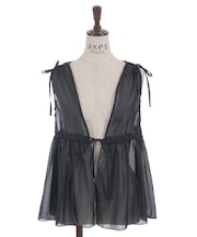 ギャザーリボンベスト