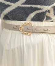 装飾フック金具合皮ベルト