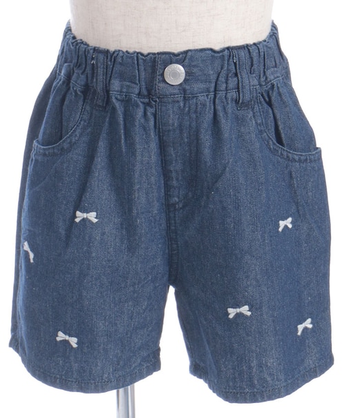 リボン刺繍ショートパンツ