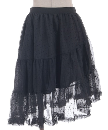 ドット柄ミニスカート