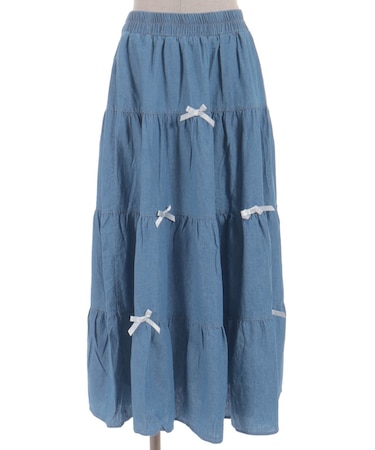 デニムティアードスカート