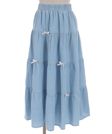 デニムティアードスカート