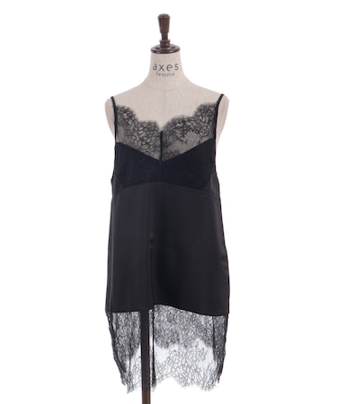 裾レースキャミソール