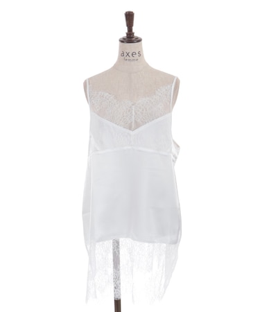 裾レースキャミソール