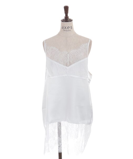 裾レースキャミソール