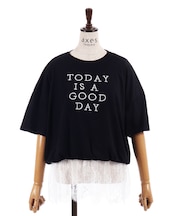 裾レースＴシャツ