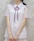 花柄フリルシアーブラウス