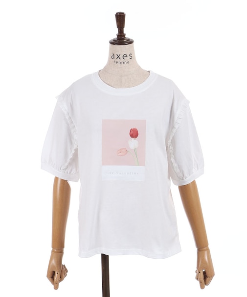 お花プリントＴシャツ