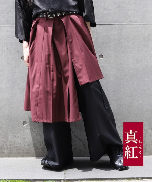 レイヤードアシメ巻きスカート