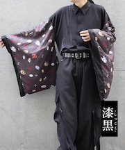 和面プリント和袖シャツ