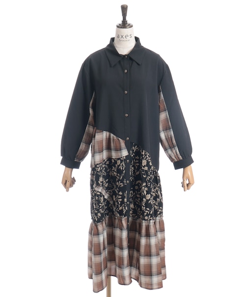 アシメｐｔ切り替えシャツＯＰ