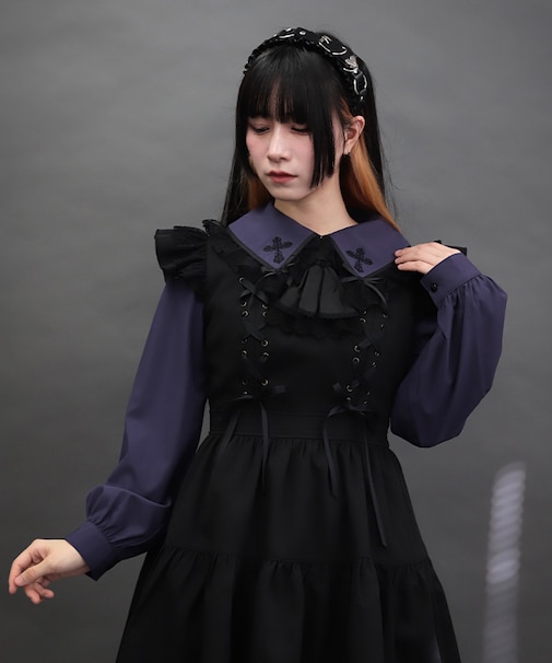 クロス刺繍ビッグ襟ＢＬ