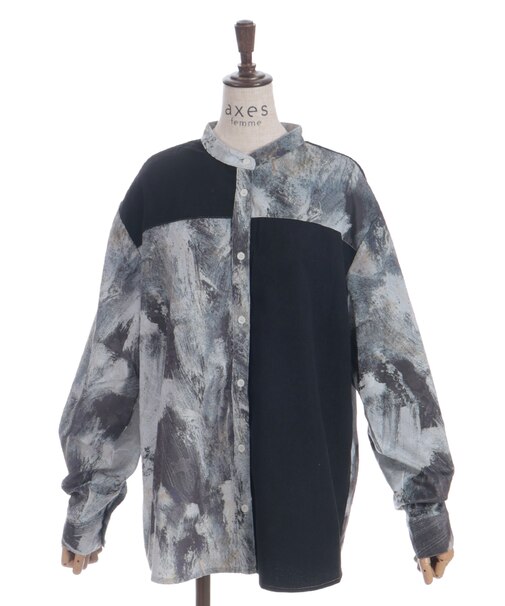 起毛ぼかし柄シャツ
