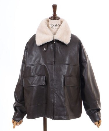 ファー付フェイクレザーＪＫＴ