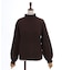 袖先透かし編みハイネックプルオーバー