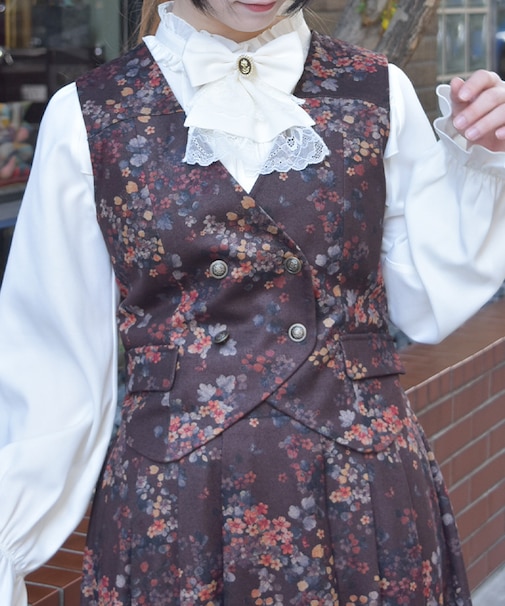 フローラルプリントベスト