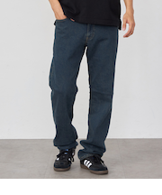 ストレッチルーズストレートデニムパンツ